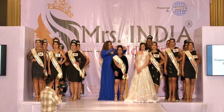Chennai Teacher Meghalathanagaraj crowned as Mrs.Intellectual at Mrs.INDIA My Identity 2022