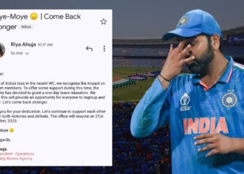 No Monday Blues for Marketing Moves employees after India lost in the World Cup, receive 1 day off for mental well-being!