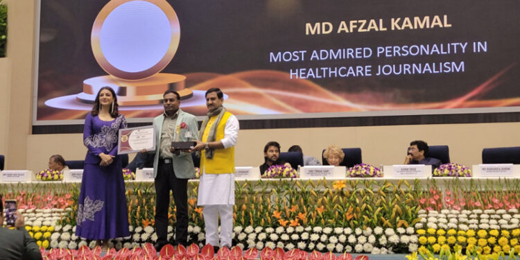 Prestigious Atal Samman Samaroh 2024: Conferred to Mr. Afzal Kamal in the field of excellent services in the healthcare journalism, by Top notch Foundation
