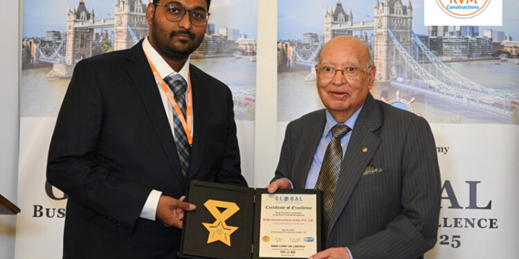 RVM Constructions Honored as Construction Innovator of the Year at the Global Business Excellence Awards in London