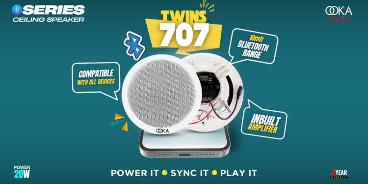 Say Hello to the Smartest Way to Sound — Ooka Audio Launches TWINS 707 Bluetooth Ceiling Speakers